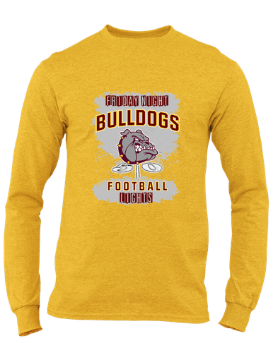Winslow Bulldogs Football #6 Men's LS T-Shirt
