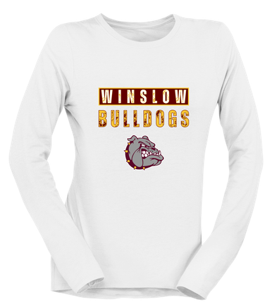 Winslow Bulldogs Mascot #9 Women's Premium LS T-Shirt