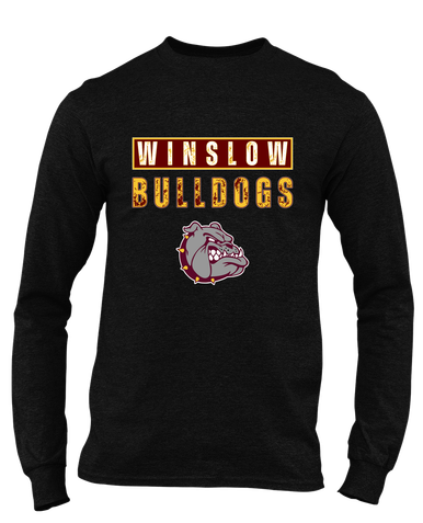Winslow Bulldogs Mascot #9 Men's LS T-Shirt