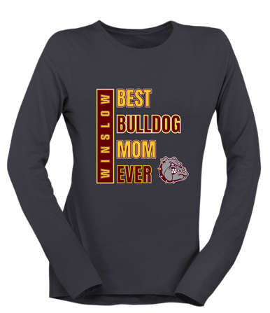 Winslow Bulldogs Best Bulldog Mom Women's Premium LS T-Shirt