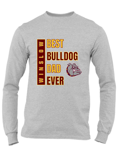 Winslow Bulldogs Best Bulldog Dad Men's LS T-Shirt