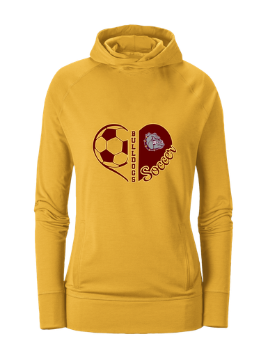Winslow Bulldogs Heart Soccer Women's Hoodie