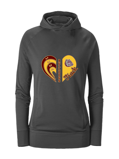 Winslow Bulldogs Heart Track Women's Hoodie