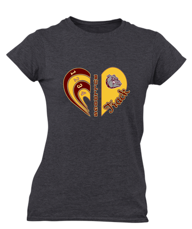 Winslow Bulldogs Heart Track Women's Premium SS T-Shirt
