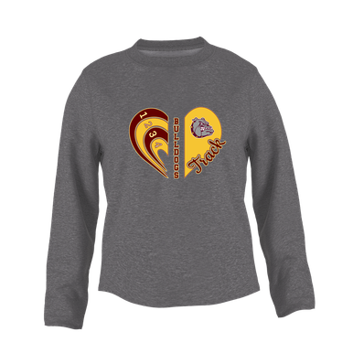 Winslow Bulldogs Heart Track Women's Sweatshirt