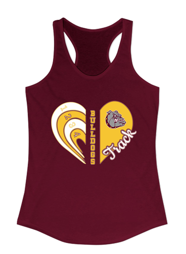 Winslow Bulldogs Heart Track Women's Tank Top