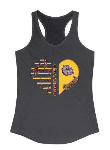 Winslow Bulldogs Heart Band Women's Tank Top