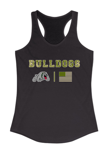 Whitefish Bulldogs Camo Flag Women's Tank Top