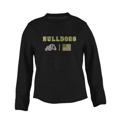 Whitefish Bulldogs Camo Flag Women's Sweatshirt