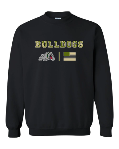 Whitefish Bulldogs Camo Flag Men's Sweatshirt