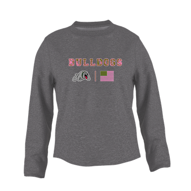 Whitefish Bulldogs Pink Camo Flag Women's Sweatshirt