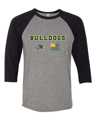 Whitefish Bulldogs Team Colors Flag Women's Baseball T-Shirt