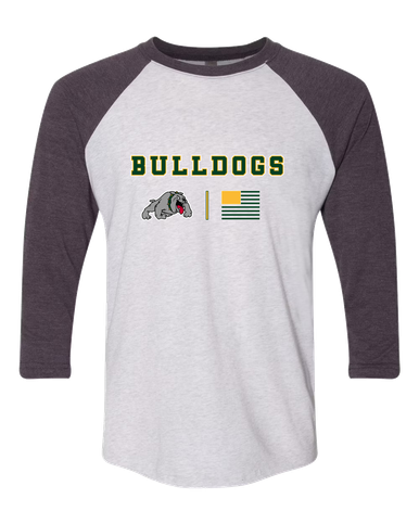 Whitefish Bulldogs Team Colors Flag Men's Baseball T-Shirt