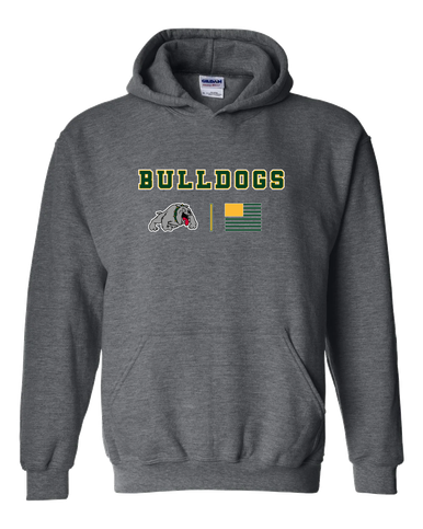 Whitefish Bulldogs Team Colors Flag Men's Hoodie