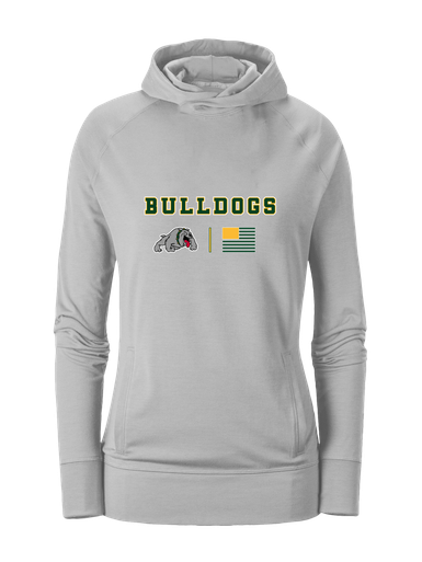 Whitefish Bulldogs Team Colors Flag Women's Hoodie