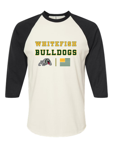 Whitefish Bulldogs Spirit Flag Women's Baseball T-Shirt