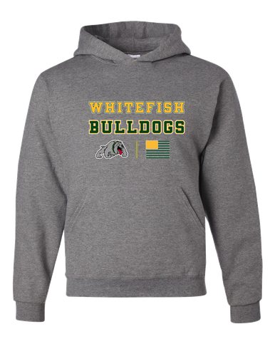 Whitefish Bulldogs Spirit Flag Men's Premium Hoodie