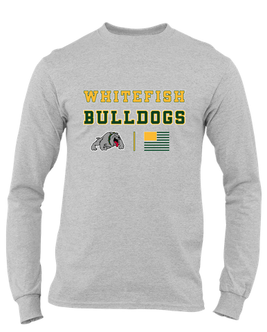 Whitefish Bulldogs Spirit Flag Men's Premium LS T-Shirt