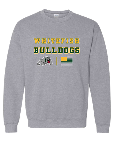 Whitefish Bulldogs Spirit Flag Men's Sweatshirt