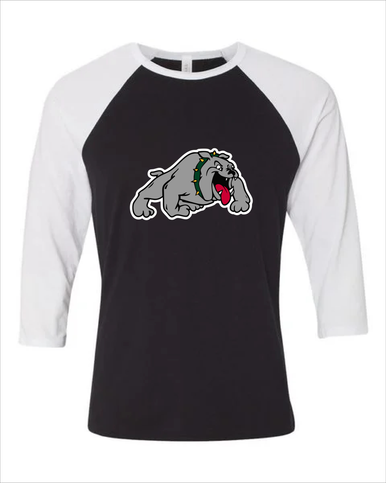 Whitefish Bulldogs Mascot #1 Women's Baseball T-Shirt