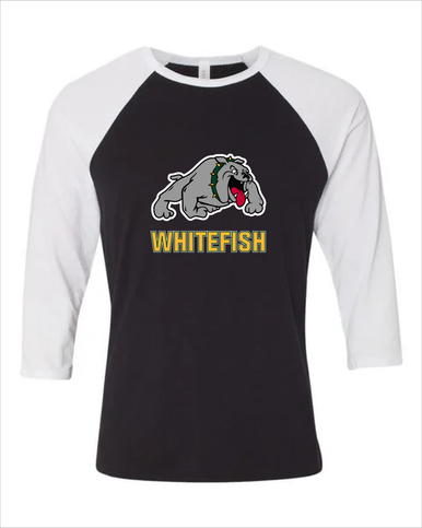 Whitefish Bulldogs Mascot #2 Men's Baseball T-Shirt