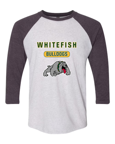 Whitefish Bulldogs Mascot #3 Men's Baseball T-Shirt