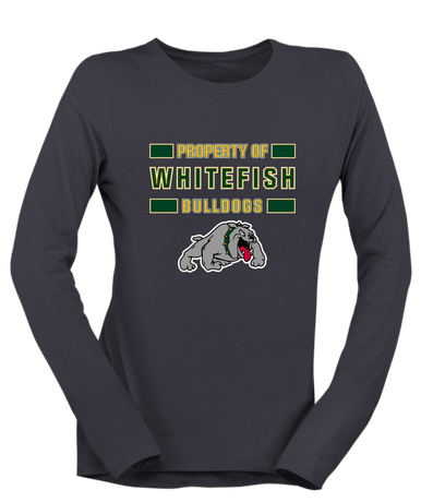 Whitefish Bulldogs Property Of Women's LS T-Shirt