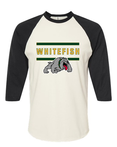 Whitefish Bulldogs Mascot #4 Men's Baseball T-Shirt
