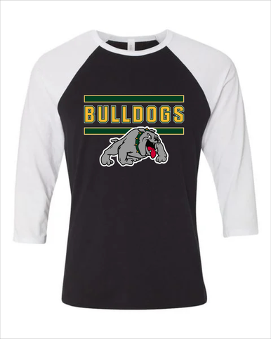 Whitefish Bulldogs Mascot #5 Men's Baseball T-Shirt