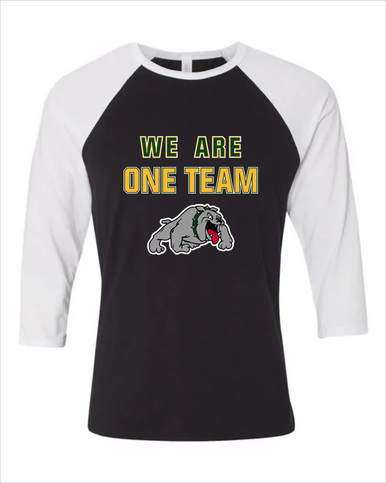 Whitefish Bulldogs We Are One Team Men's Baseball T-Shirt