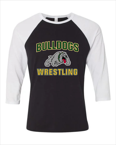 Whitefish Bulldogs Wrestling Men's Baseball T-Shirt