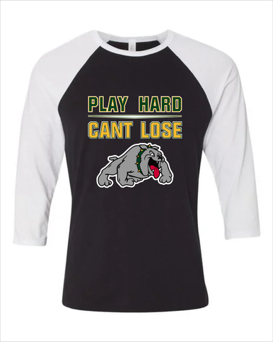 Whitefish Bulldogs Play Hard, Can't Lose Women's Baseball T-Shirt