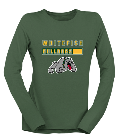 Whitefish Bulldogs Mascot #7 Women's LS T-Shirt