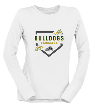 Whitefish Bulldogs Baseball #2 Women's LS T-Shirt