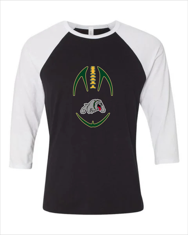 Whitefish Bulldogs Football #4 Women's Baseball T-Shirt