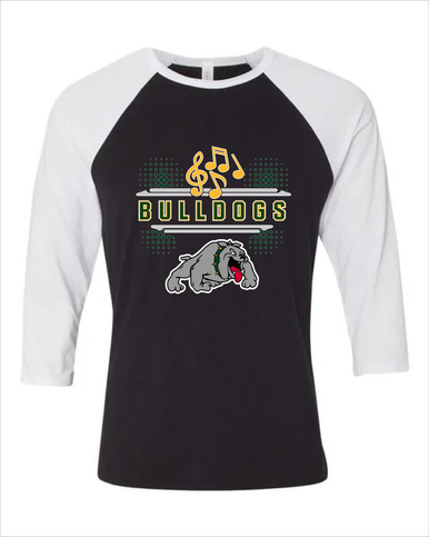 Whitefish Bulldogs Band # 3 Women's Baseball T-Shirt