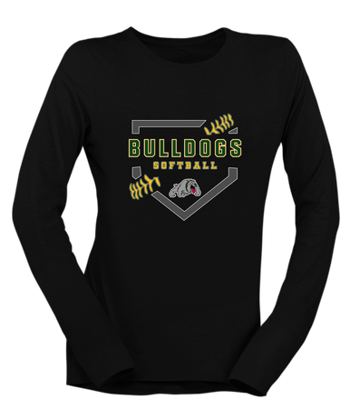 Whitefish Bulldogs Softball #2 Women's Premium LS T-Shirt