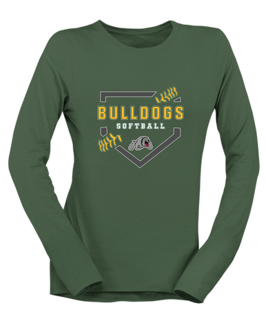 Whitefish Bulldogs Softball #2 Women's LS T-Shirt
