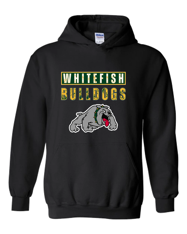 Whitefish Bulldogs Mascot #9 Men's Hoodie