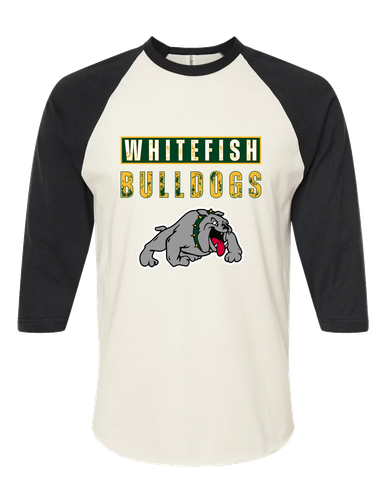 Whitefish Bulldogs Mascot #9 Women's Baseball T-Shirt