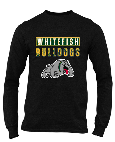 Whitefish Bulldogs Mascot #9 Men's LS T-Shirt