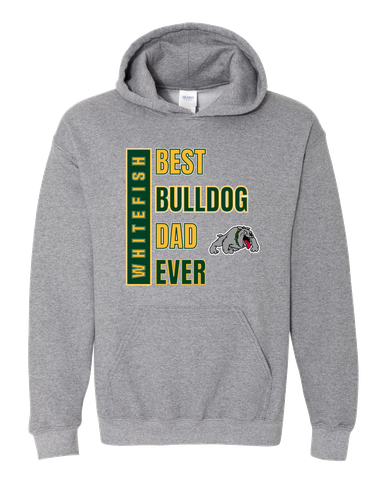 Whitefish Bulldogs Best Bulldog Dad Men's Hoodie