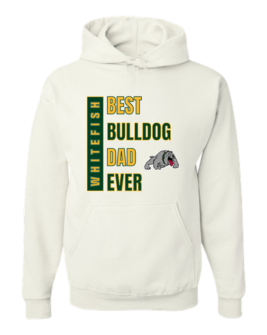 Whitefish Bulldogs Best Bulldog Dad Men's Premium Hoodie