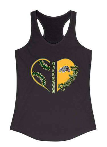 Whitefish Bulldogs Heart Baseball Women's Tank Top
