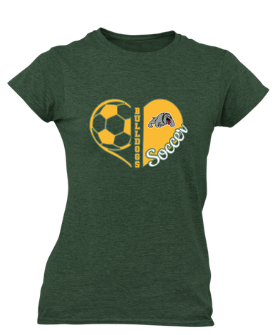 Whitefish Bulldogs Heart Soccer Women's SS T-Shirt