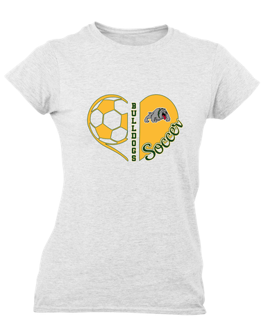 Whitefish Bulldogs Heart Soccer Women's Premium SS T-Shirt