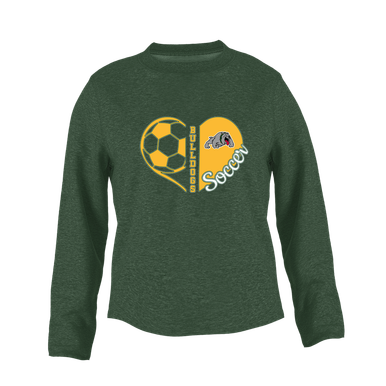 Whitefish Bulldogs Heart Soccer Women's Sweatshirt