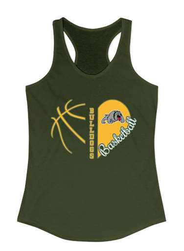 Whitefish Bulldogs Heart Basketball Women's Tank Top