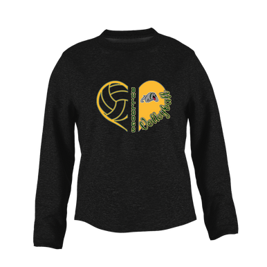 Whitefish Bulldogs Heart Volleyball Women's Sweatshirt