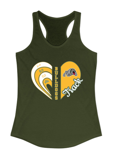 Whitefish Bulldogs Heart Track Women's Tank Top
